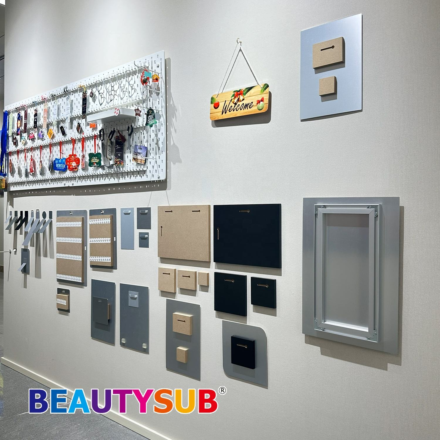 BEAUTYSUB 展厅全系列背部安装结构与木托规格墙